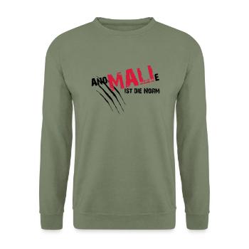AnoMaliistdieNorm - Unisex Pullover - Armeegrün - Vorne - Alina (178cm) & Michal (187cm)