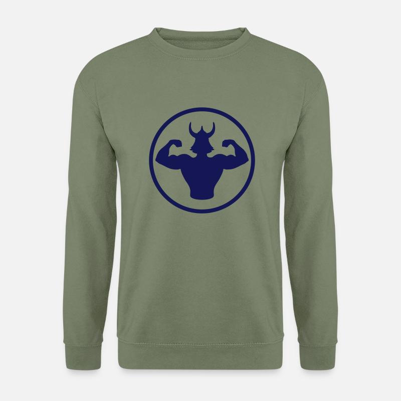 wikinger_bodybuilder_1 - Unisex Pullover - Armeegrün