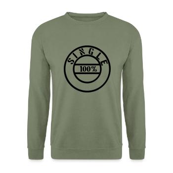 Single - Unisex Pullover - Armeegrün - Vorne - Alina (178cm) & Michal (187cm)
