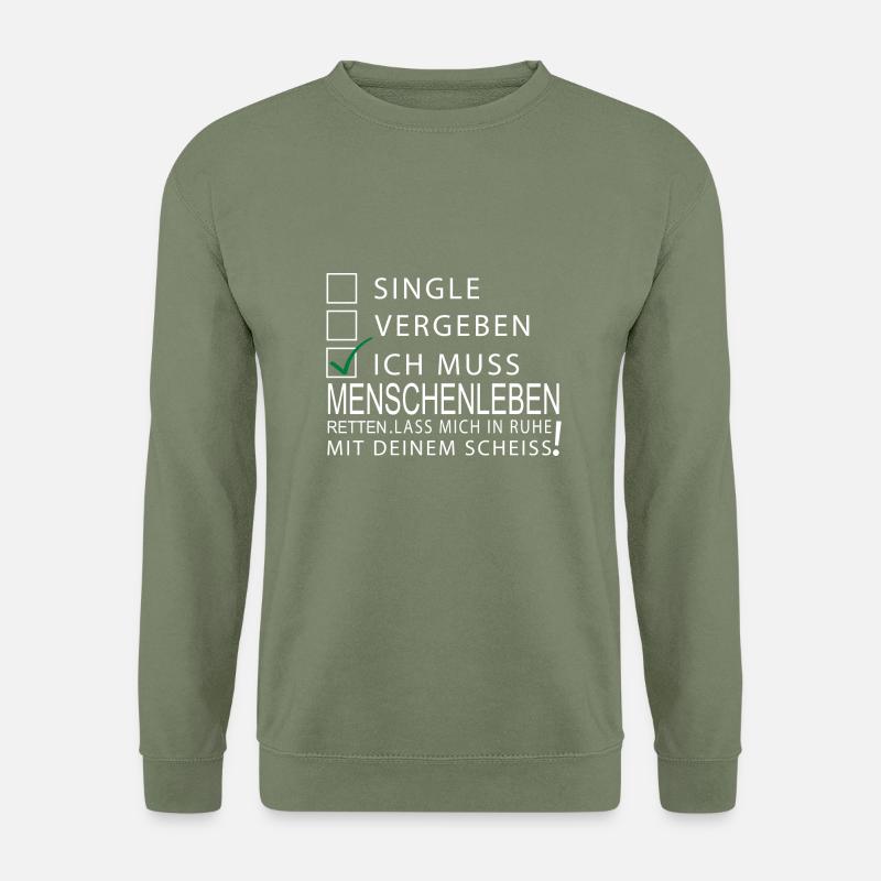 Menschenleben retten - Unisex Pullover - Armeegrün