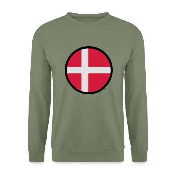 Marqué par le Danemark - Sweat-shirt Unisexe - vert militaire - Devant - Alina (178cm) & Michal (187cm)