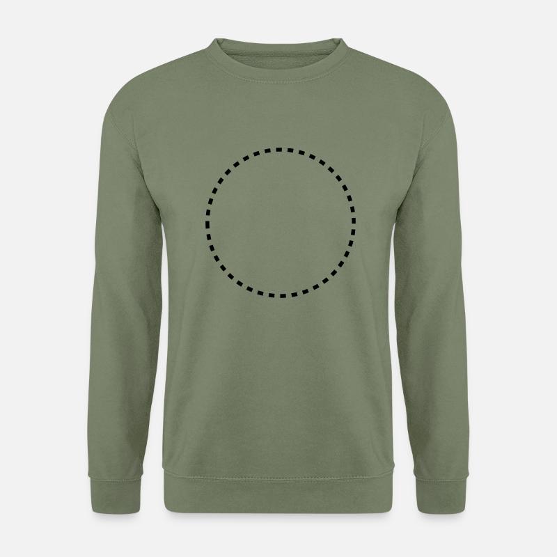 dashed_circle_1c - Unisex Pullover - Armeegrün