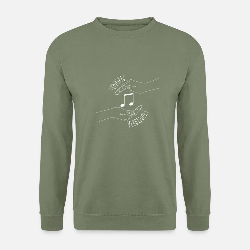 Singen verbindet - Musik - Unisex Pullover - Armeegrün