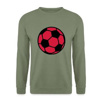ballon de foot AVEC couleUR,formes,football - Sweat-shirt Unisexe - vert militaire - Devant - Alina (178cm) & Michal (187cm)