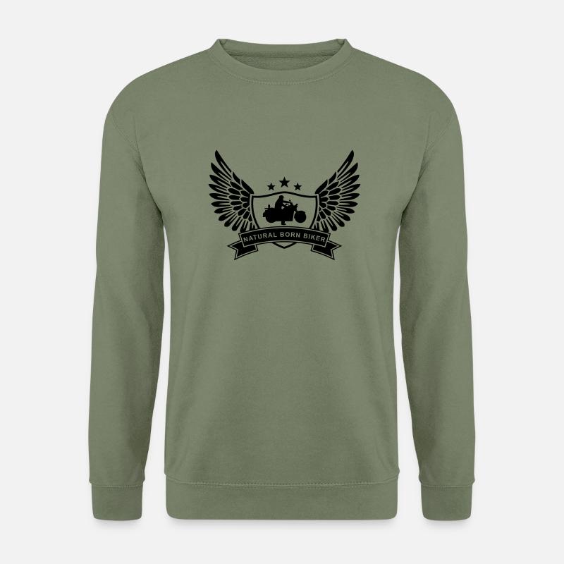 natural_born_biker - Unisex Pullover - Armeegrün