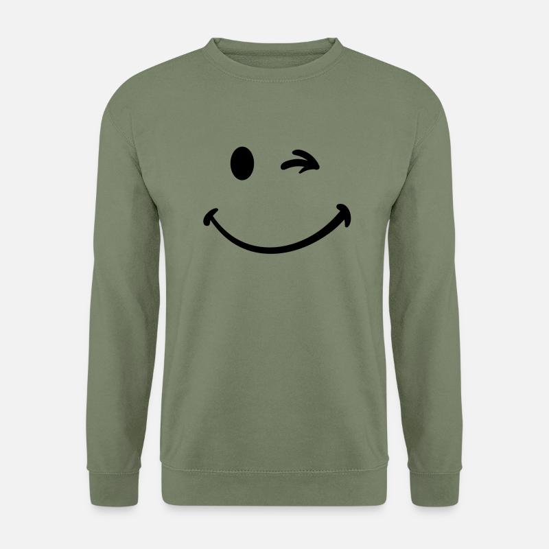Smiley face - Unisex Pullover - Armeegrün