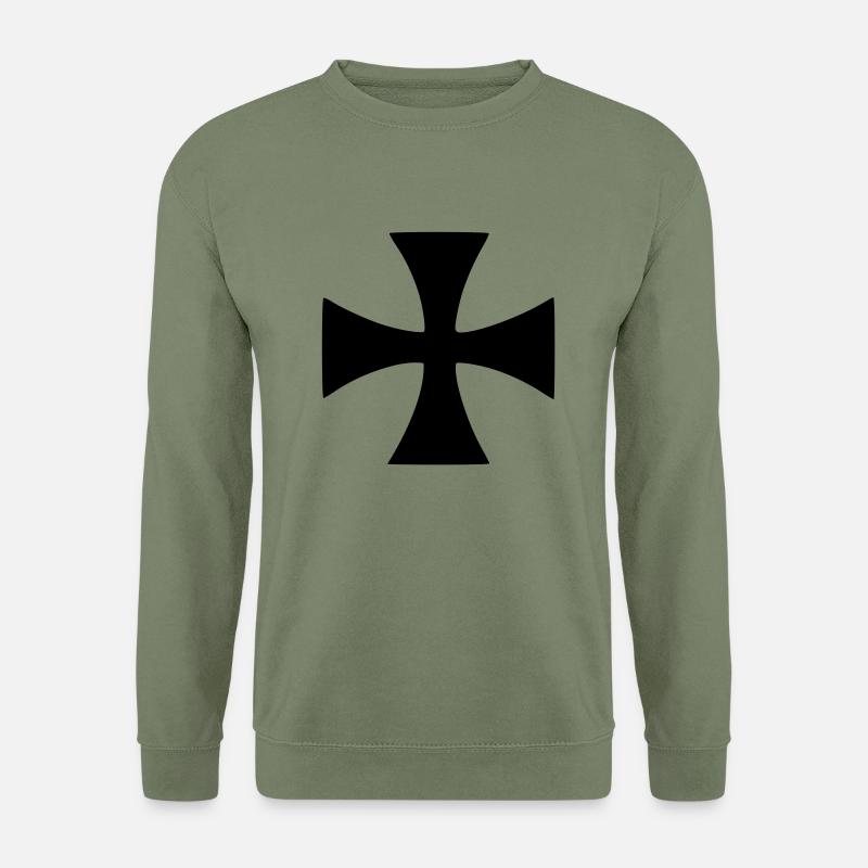 Maltese cross - Croix de Malte (MC2) - Sweat-shirt Unisexe - vert militaire