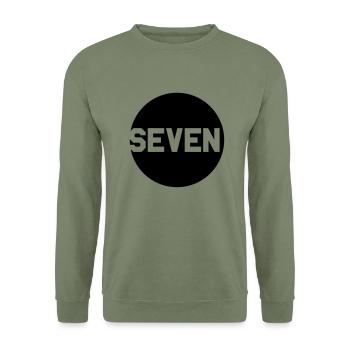 seven___f1 - Sweat-shirt Unisexe - vert militaire - Devant - Alina (178cm) & Michal (187cm)