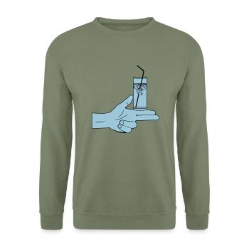 Pistolero Cóctel - Unisex Pullover - Armeegrün - Vorne - Alina (178cm) & Michal (187cm)