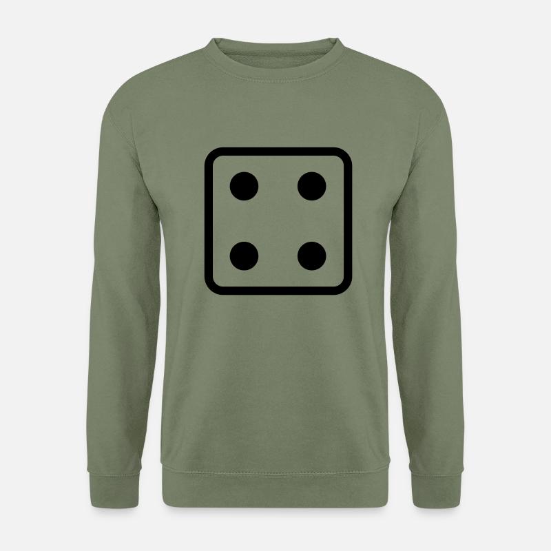 wuerfel_vier__f1 - Unisex Pullover - Armeegrün