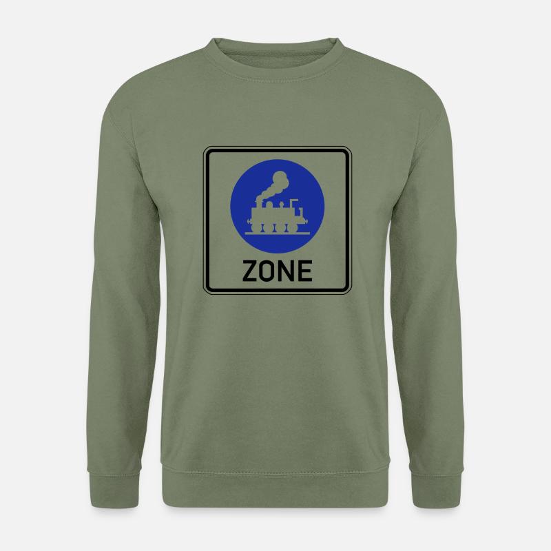 Zone Dampflok 2 - Unisex Pullover - Armeegrün