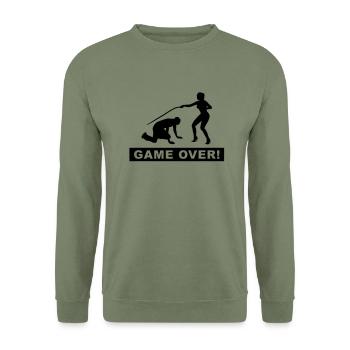 Junggesellenabschied - Unisex Pullover - Armeegrün - Vorne - Alina (178cm) & Michal (187cm)