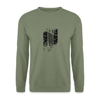 Reifen - Unisex Pullover - Armeegrün - Vorne - Alina (178cm) & Michal (187cm)
