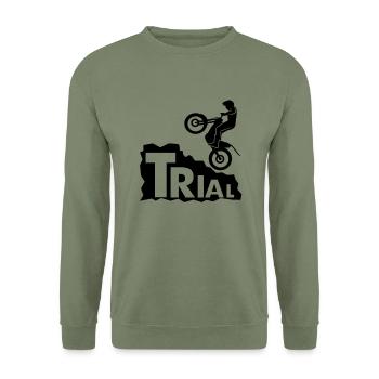 Trial Rock - Unisex Pullover - Armeegrün - Vorne - Alina (178cm) & Michal (187cm)