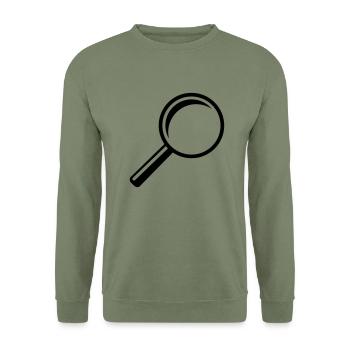 lupe___f1 - Sweat-shirt Unisexe - vert militaire - Devant - Alina (178cm) & Michal (187cm)