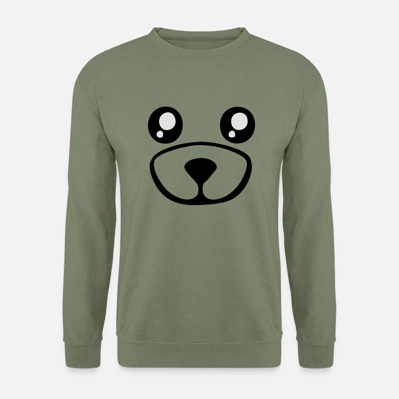 Teddy Bär Gesicht - Unisex Pullover - Armeegrün
