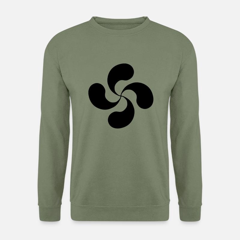 Basque Cross oldshool lauburu - Unisex Sweatshirt - army green