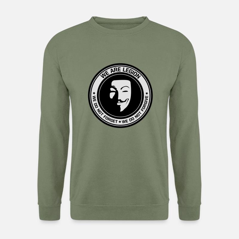 Anonymous - we are legion - Unisex Pullover - Armeegrün