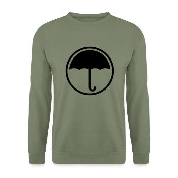 Umbrella Logo - Unisex Sweatshirt - army green - Front - Alina (178cm) & Michal (187cm)
