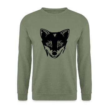 Fuchs - Unisex Pullover - Armeegrün - Vorne - Alina (178cm) & Michal (187cm)