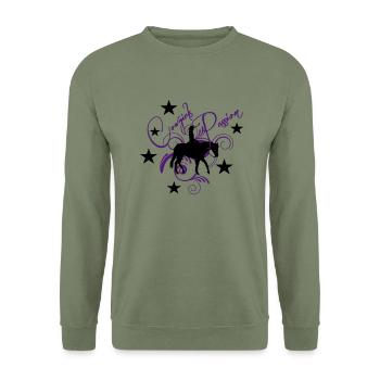 Cowgirls Passion - Sweat-shirt Unisexe - vert militaire - Devant - Alina (178cm) & Michal (187cm)