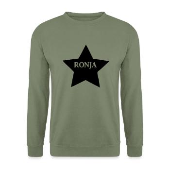 ronja - Unisex Pullover - Armeegrün - Vorne - Alina (178cm) & Michal (187cm)