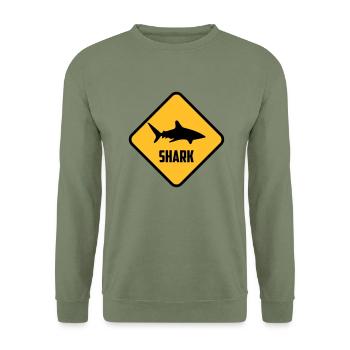 Shark - Unisex Pullover - Armeegrün - Vorne - Alina (178cm) & Michal (187cm)