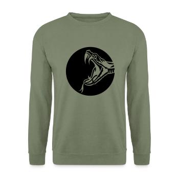 Serpent - Sweat-shirt Unisexe - vert militaire - Devant - Alina (178cm) & Michal (187cm)