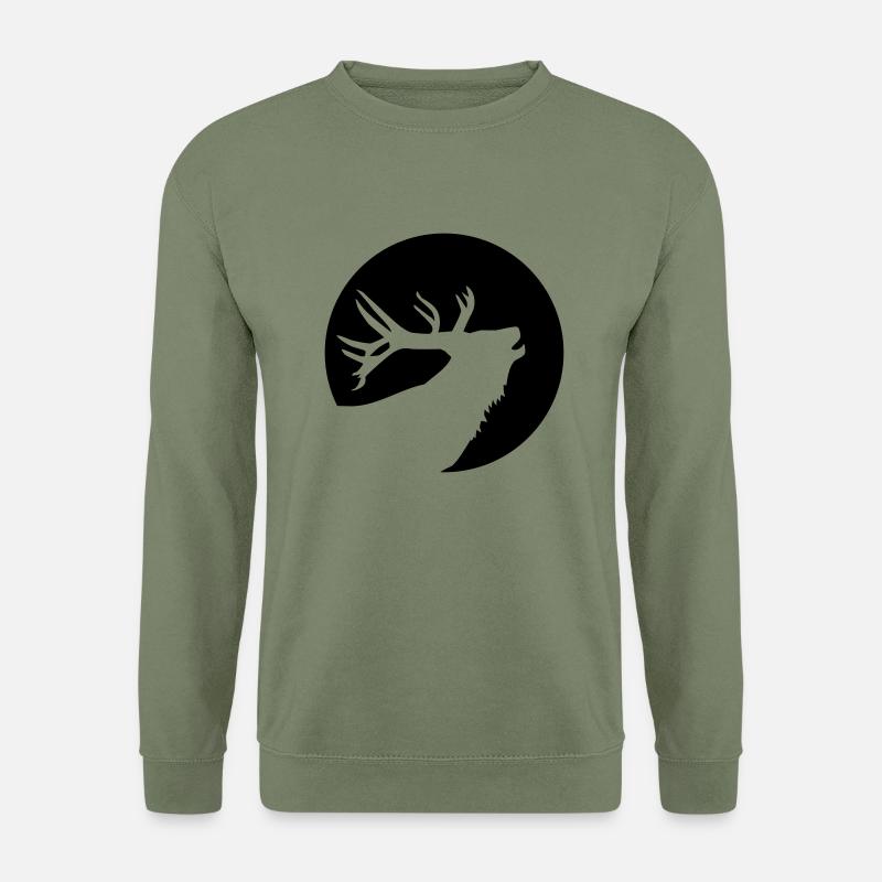 Hirsch - Unisex Pullover - Armeegrün