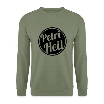 Petri Heil - Unisex Pullover - Armeegrün - Vorne - Alina (178cm) & Michal (187cm)