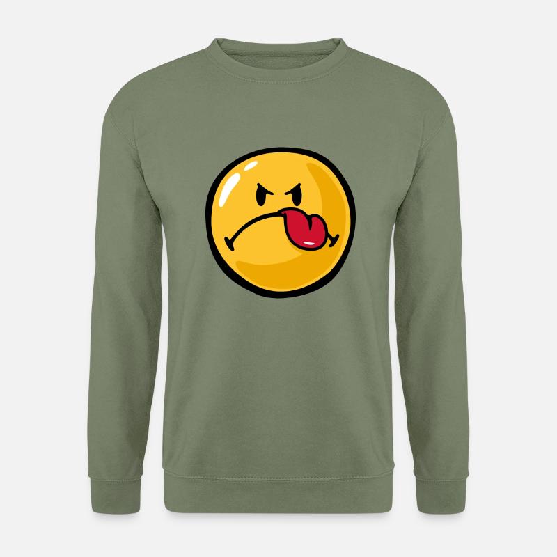 Smiley anger detest - Unisex Pullover - Armeegrün