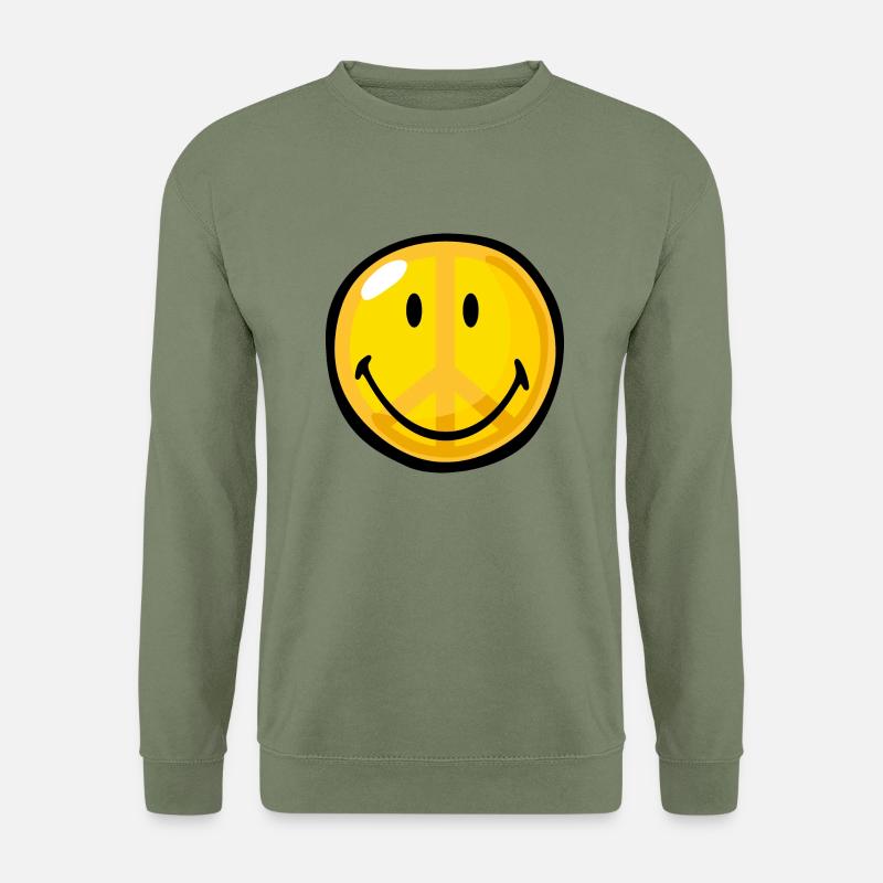 Smiley cnd symbol - Unisex Pullover - Armeegrün