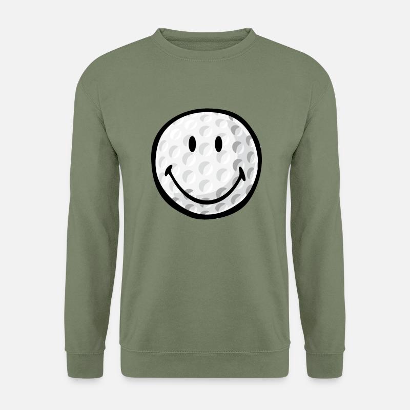 Smiley Golf Ball - Unisex Pullover - Armeegrün