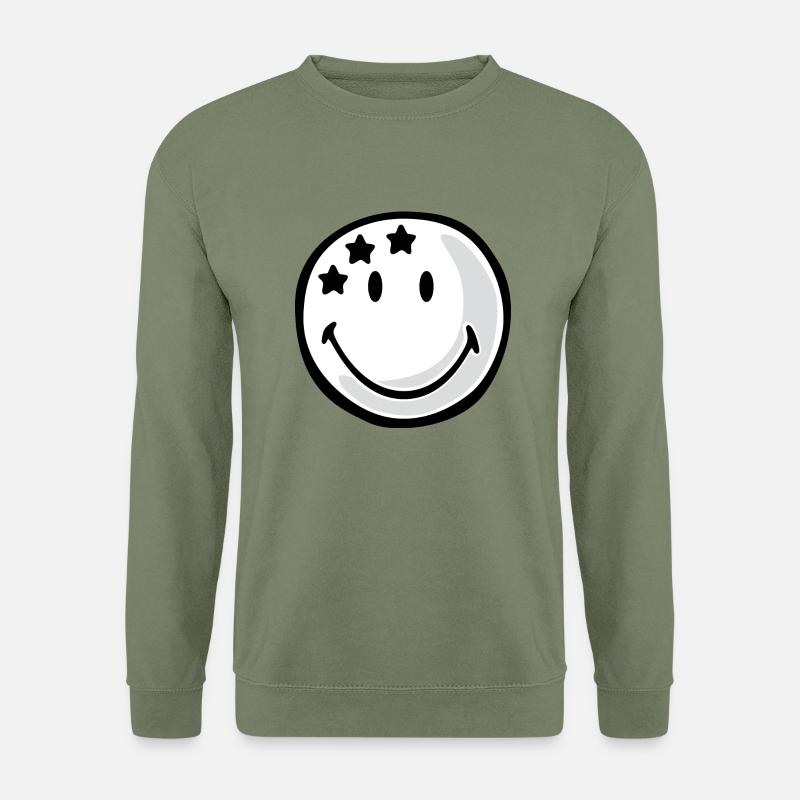 Smiley Table Tennis Ball - Unisex Pullover - Armeegrün
