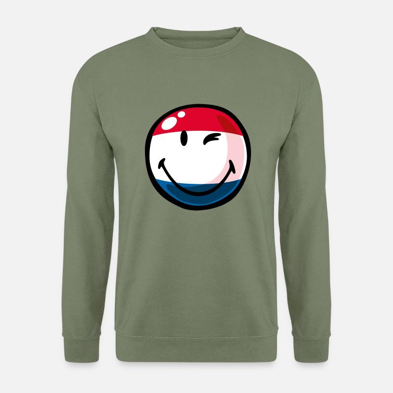 Smiley Netherlands - Unisex Pullover - Armeegrün