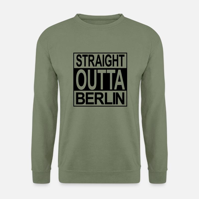 Straight outta Berlin - Unisex Pullover - Armeegrün