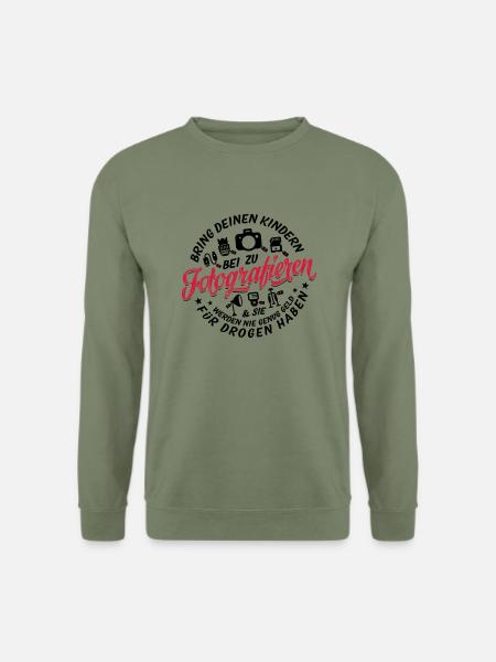 Bringe deinen Kindern bei zu fotografieren - Unisex Pullover - Armeegrün