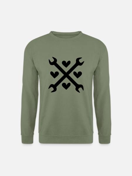 Mechaniker Werkzeug Liebe 2c - Unisex Pullover - Armeegrün