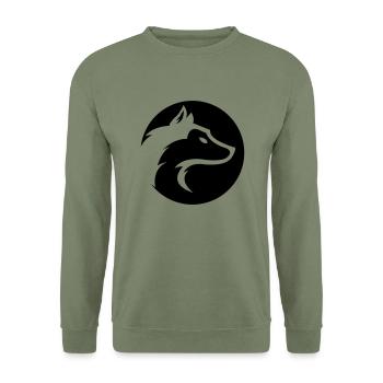 wolf - Sweat-shirt Unisexe - vert militaire - Devant - Alina (178cm) & Michal (187cm)