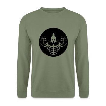 spartan_warrior_1 - Sweat-shirt Unisexe - vert militaire - Devant - Alina (178cm) & Michal (187cm)