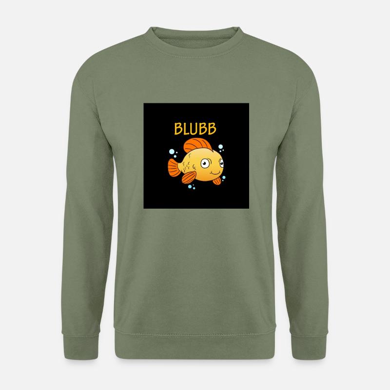 Blubb Maske Goldfisch - Unisex Pullover - Armeegrün