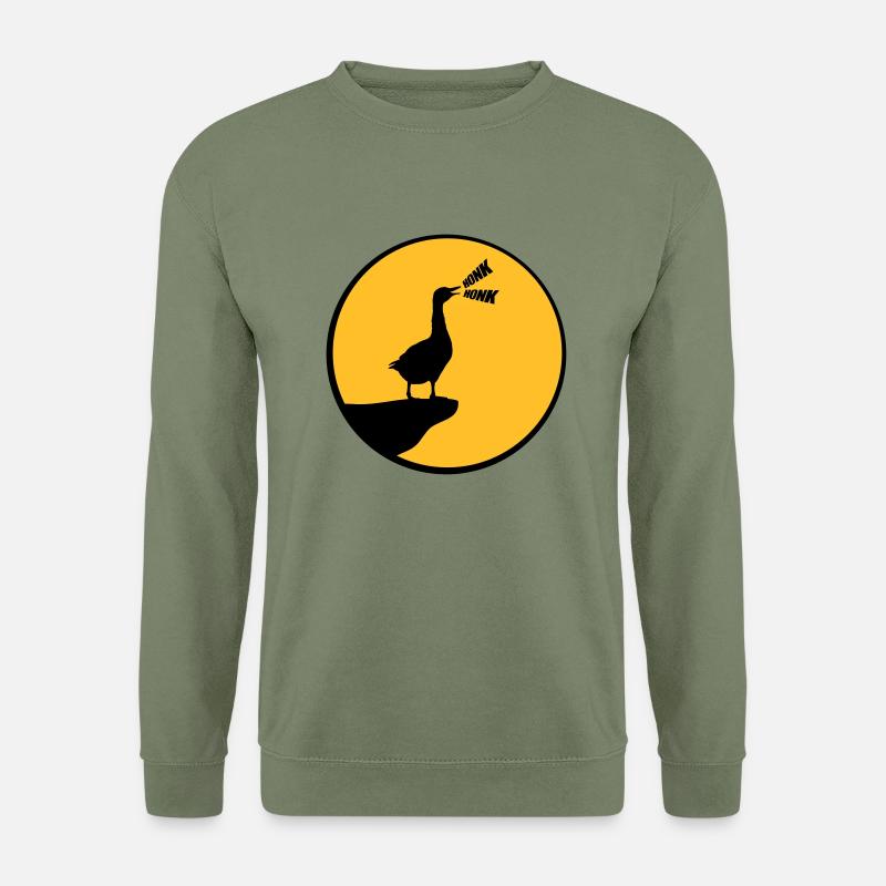 Wolf Gans Honk goose - Unisex Pullover - Armeegrün