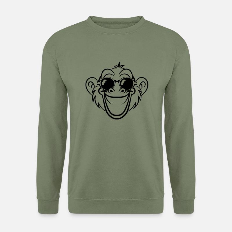 monkey laugh face - Unisex Sweatshirt - army green