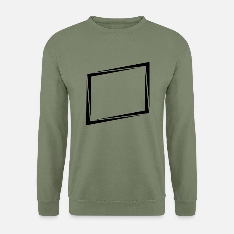 Schild Rechteck Rahmen - Unisex Pullover - Armeegrün