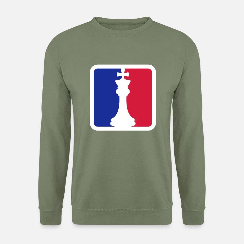 Les échecs Rouge Bleu - Sweat-shirt Unisexe - vert militaire