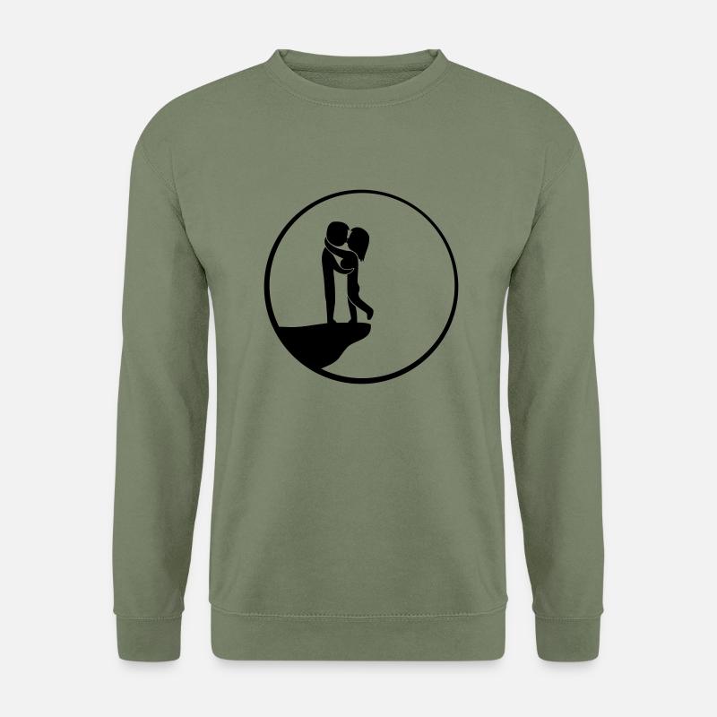 Night Moon Couples - Unisex Sweatshirt - army green