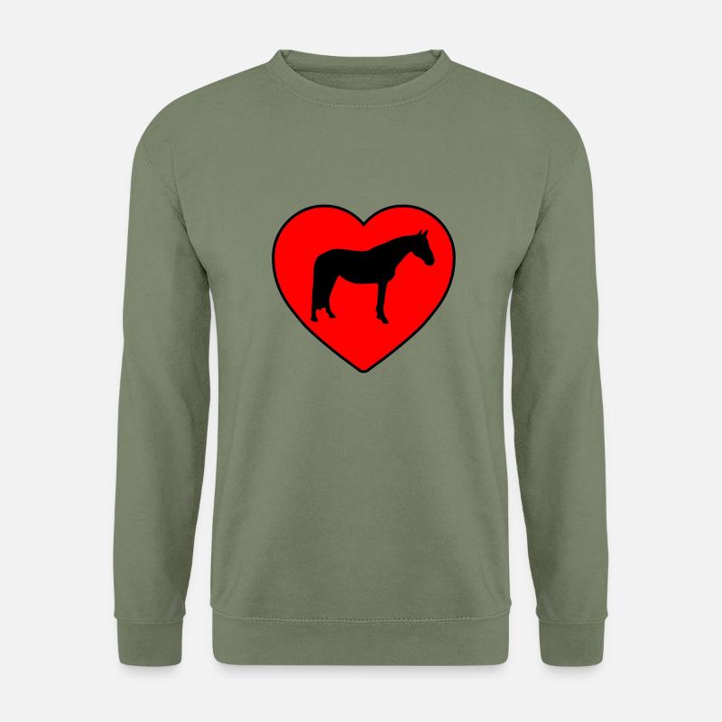 Pferd - Unisex Pullover - Armeegrün