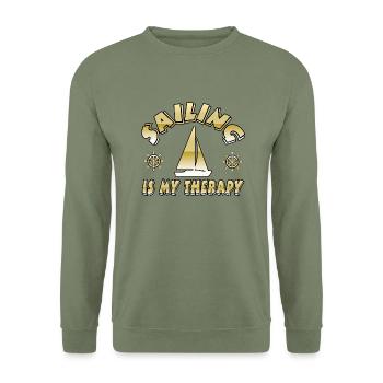 Sail - Unisex Sweatshirt - army green - Front - Alina (178cm) & Michal (187cm)