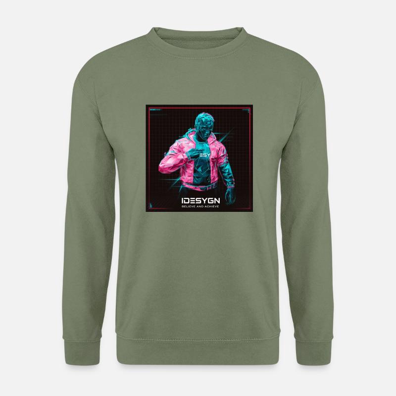 Dynamic Digital Artwork 333 - Unisex Sweatshirt - army green