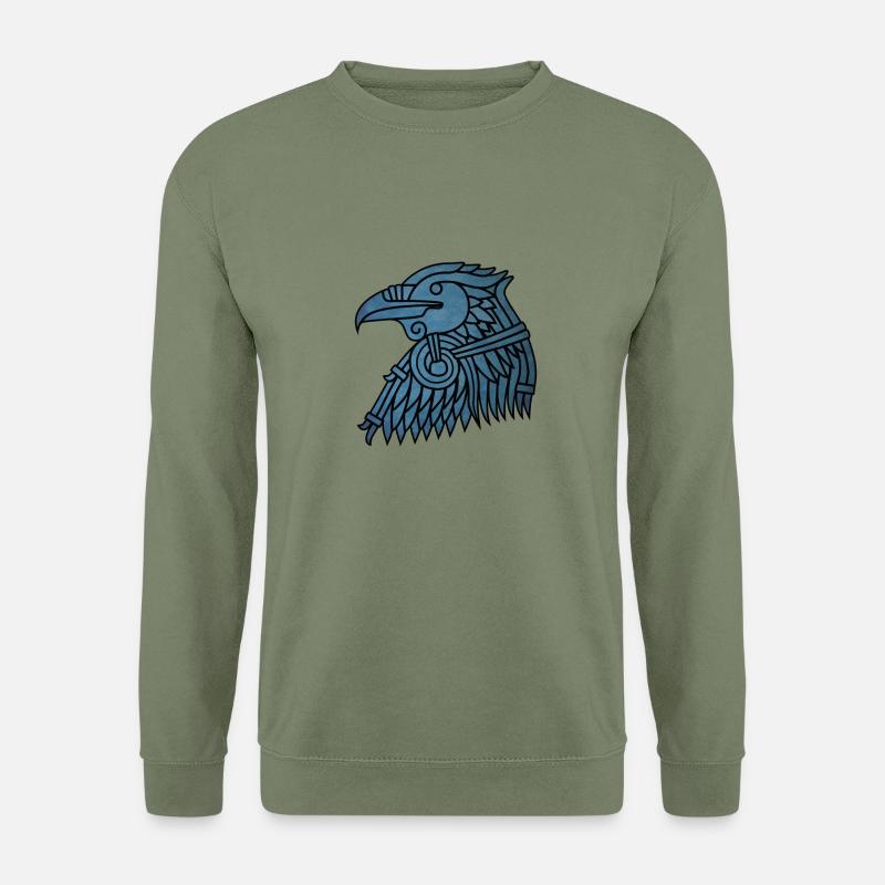 Nordischer Rabenkopf - Unisex Pullover - Armeegrün